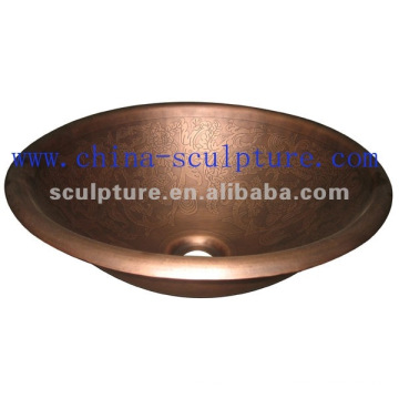 Hotel Decorative bathroom copper/metal wash basin